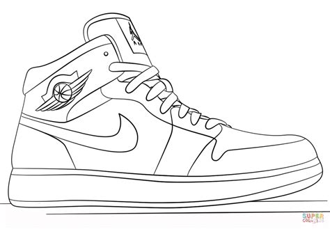 kleurplaat nike jordan|jordan sneakers coloring page.